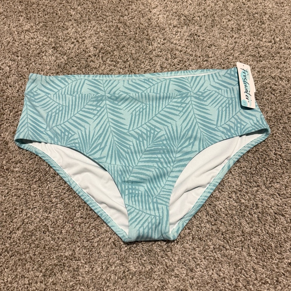 Tropical Leaf Print Bikini Bottom